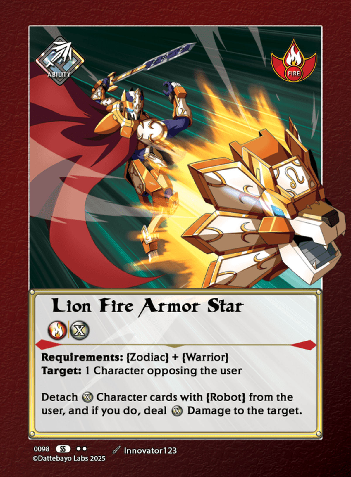 Lion Fire Armor Star