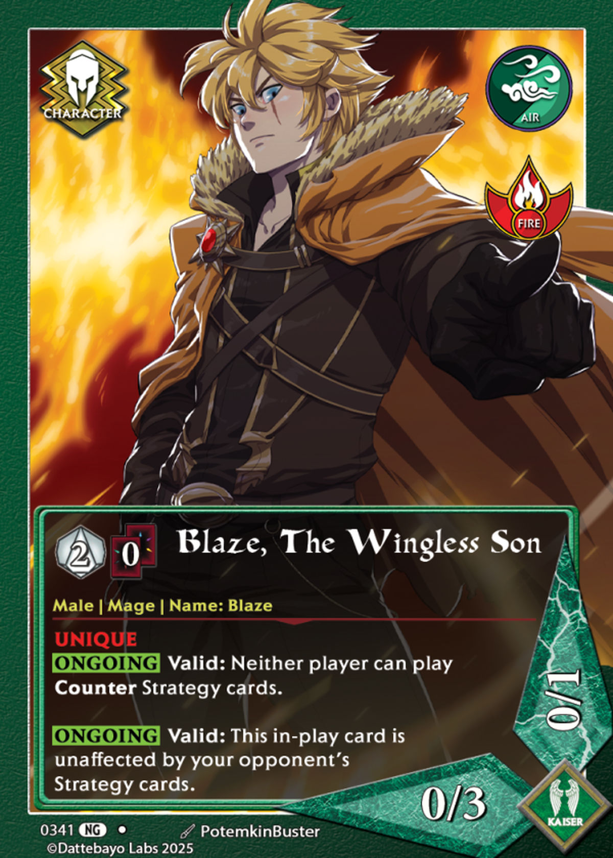 Blaze, The Wingless Son